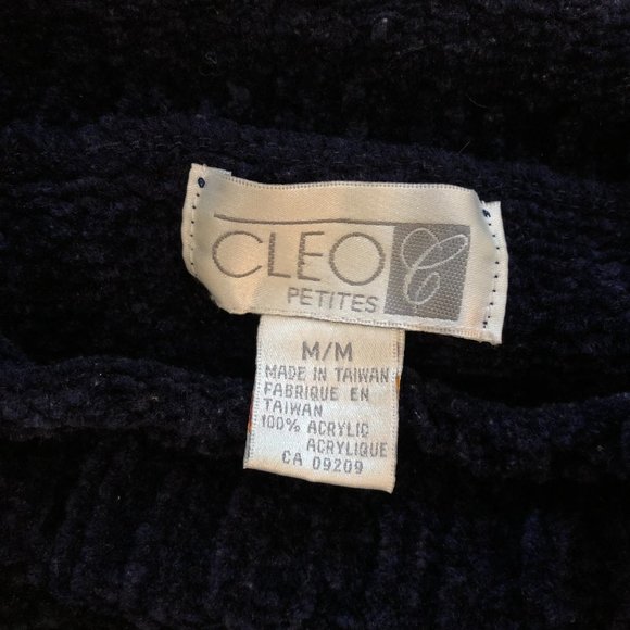 Vintage cottagecore 'Cleo Petites' soft colourblock 90s mock turtleneck sweater - Picture 5 of 9